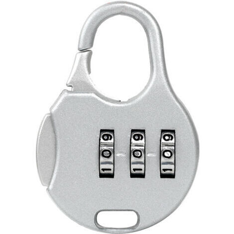 Ahlsen Cadenas à combinaison à 3 chiffres, mini cadenas à code réinitialisable en alliage de zinc, (lot de 1) (1/4)