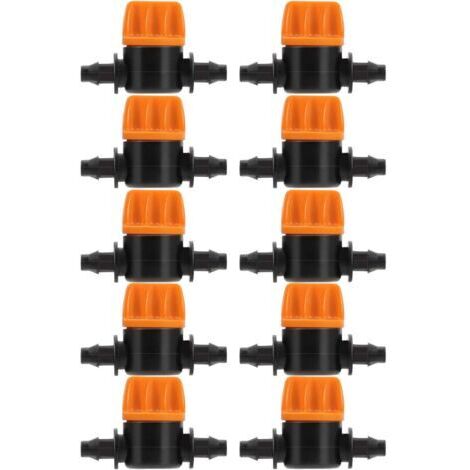Ahlsen 10 Pièces Vanne de Commutation D'irrigation Goutte à Goutte 4/7 Connecteur de Tube D'irrigation Connecteurs de Tuyau Vanne Barbelée Convient pour Jardin Agricole (1/5)