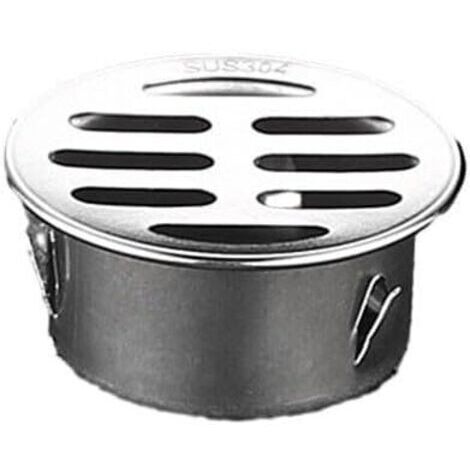 Siphon de sol rond en acier inoxydable pour salle de bain avec grand diamètre 50 mm (1/5)