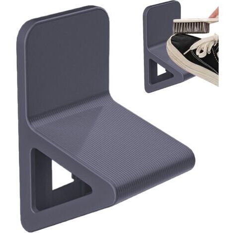Marchepied de douche triangulaire stable pour le rasage des jambes (1 gris foncé) (1/5)