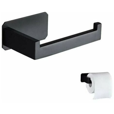 Ahlsen Porte Papier Toilette Inox Original Porte Papier Toilette Mural Sans Perçage Porte Papier Toilette Noir 3M Adhésif Pour Décoration Salle De Bains WC Cuisine Accessoire (1/5)