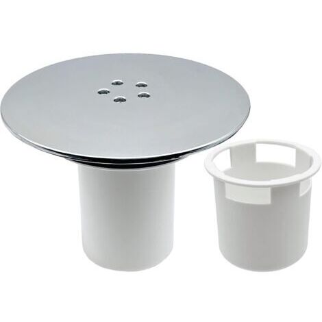 Ahlsen – Couvercle bonde de douche 90 mm – Couvercle chromé avec tasse blanche – Débit rapide pour écoulement optimal – Installation facile