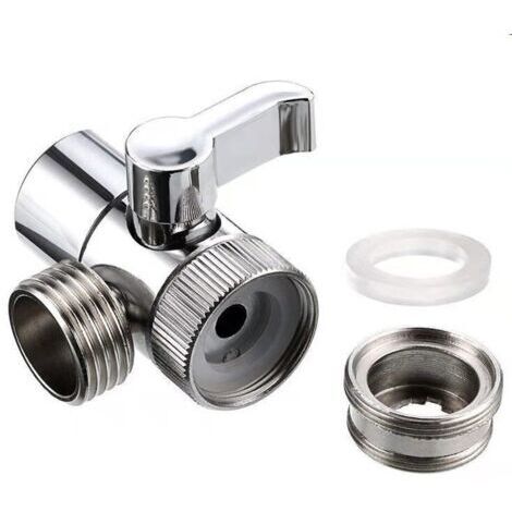 Ahlsen Douchette Composants de Douche Adaptateur Inverseur Système de Douche évier Robinet de Remplacement pour de Cuisine ou de Salle de Bain M22 X M24 (1/5)