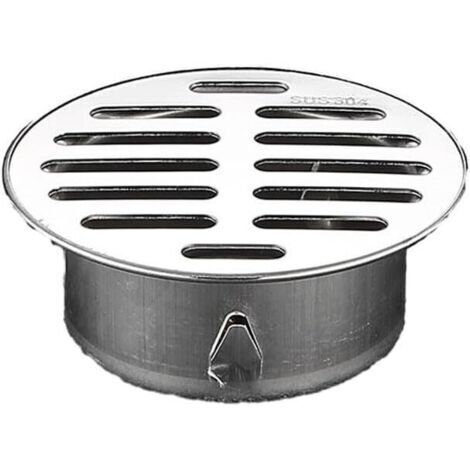 Siphon de sol rond en acier inoxydable pour salle de bain avec grand diamètre 83 mm (1/5)