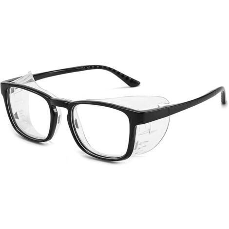 Lunettes Anti-allergie Anti-pollen For Adultes, Monture Intégrale En Silicone Étendue - Lunettes Amovibles, Anti-lumière Bleue, Anti-buée Et Anti-UV (Color : Noir)