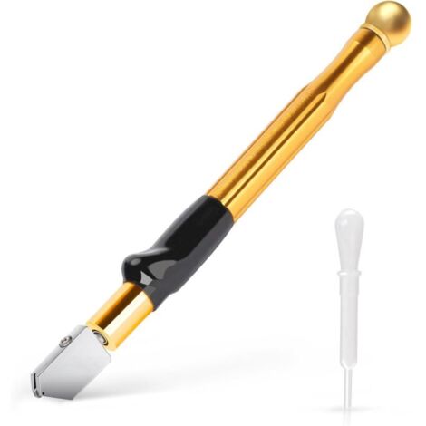 3 12 mm Professionnel Coupe Verre Self oiling cutter, Style Crayon outil coupe verre à pointe en carbure pour miroir en verre épais et mosaïque
