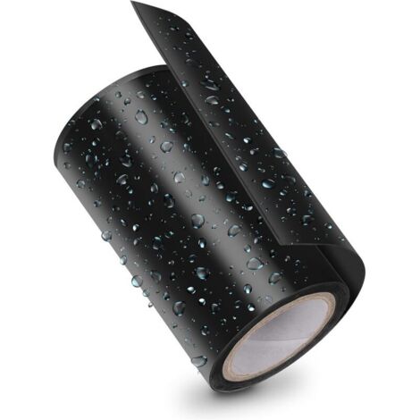 (10cm x 150cm) Bande imperméable noire Ultra Fort pour reparation des piscines et des tuyaux (bande de réparation d'urgence/bande d'étanchéité auto-adhésive pour l'étanchéité sous l'eau) (1/5)