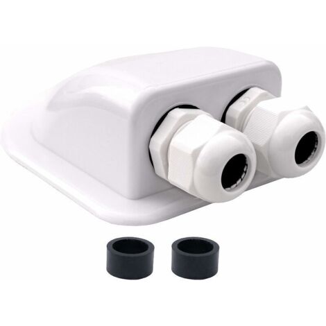 (blanc)Gaine de toit bidirectionnelle pour caravanes, bateaux et caravanes - Gaine de câble étanche pour systèmes solaires, systèmes satellites et air conditionné (1/5)