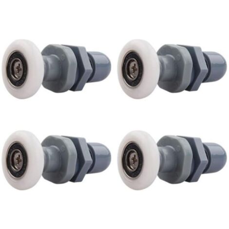 (19MM) Roulettes Porte de Douche, Roulette Porte Coulissante Douche en Laiton 4 Pièces pour Rouleau pour Remplacement de Douche Coulissante Verre Porte Coureurs Rouleaux (1/5)