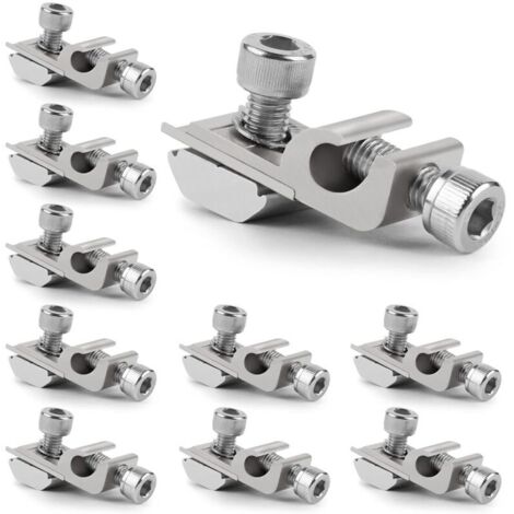 Pinces de Mise à Terre pour Panneau Solaire, 10 Pcs, Fixation Aluminium, Protection Contre la Foudre, Kit Photovoltaïque Complet (1/5)