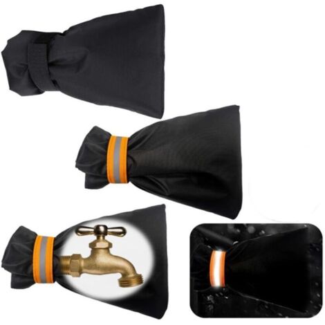 (Noir)3PCS Couvercle Antigel pour Robinet, Housse de Robinet pour L'extérieur, Imperméable, Protection Contre Le Gel en Hiver (1/5)