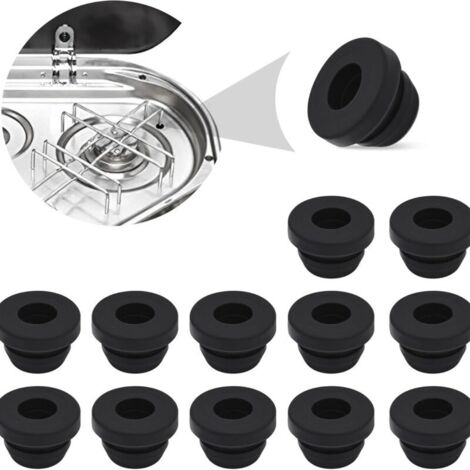 Lot de 12 Embouts en Caoutchouc pour réchaud de Camping-Car, Protection antirouille, Compatible avec Barres de 5 mm, Accessoire Durable pour Cuisine Mobile (1/5)