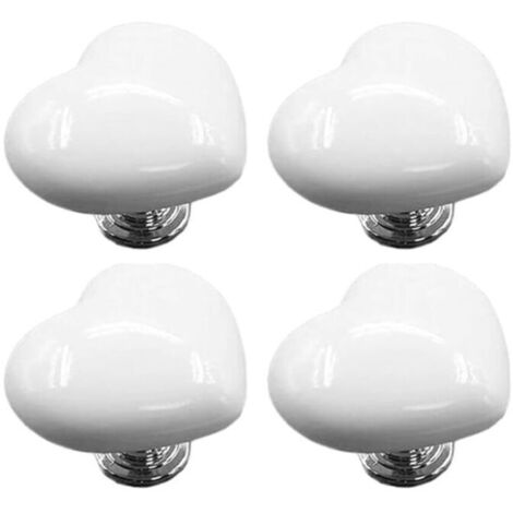 4 Pièces Bouton de Réservoir de Toilette en Forme de Coeur, Bouton Poussoir pour Toilettes, Bouton de Chasse d'Eau en Forme de Cœur d'Amour, pour la Décoration de la Salle de Bain (1/5)