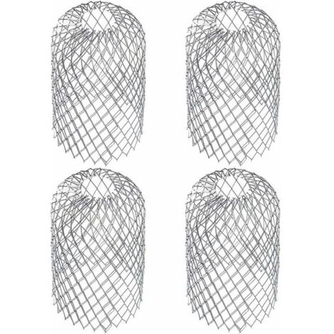 Paquet de 4 grilles de gouttière, filtre à feuilles en maille, couvercle de gouttière en acier inoxydable 817cm pour env. (1/5)