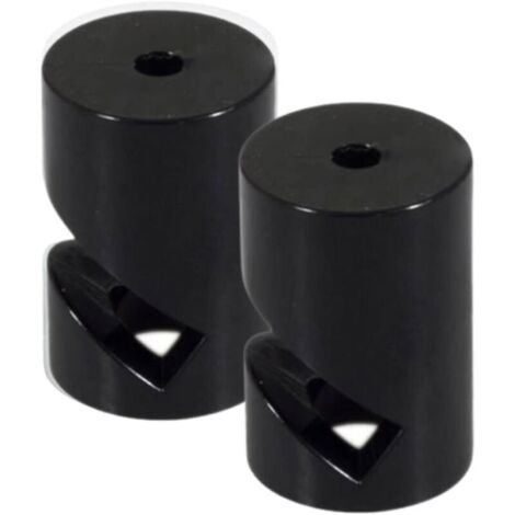 Lot de 2 Supports Décentralisateurs Noirs Pour Lampes Murales ou de Plafond Crochet en V Sécurisé Convient aux Câbles jusqu'à 6mm Installation Facile avec Vis et Chevilles Incluses (1/5)