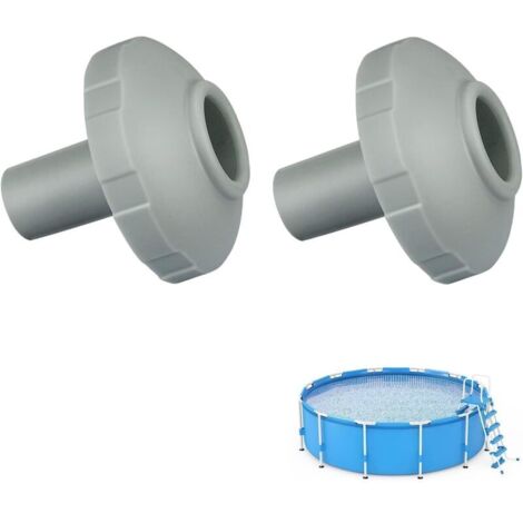 Lot de 2 Buse De Refoulement Piscine avec Petites Crépines, Buse D'entrée Rotative pour Piscine, Idéale pour Accessoires Piscine Hors Sol 2.7 x 8.5 x 9CM (1/5)