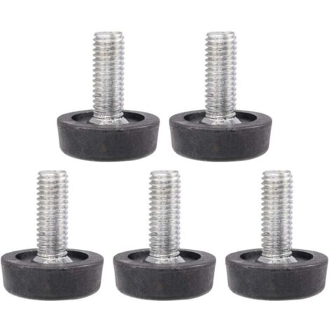 Noir M8 x 20 mm5pcs Pieds de Nivellement Meuble Réglable Pied Réglable Patin de meuble Jambe Pied de Table Chaise Base Protection Plancher (1/5)