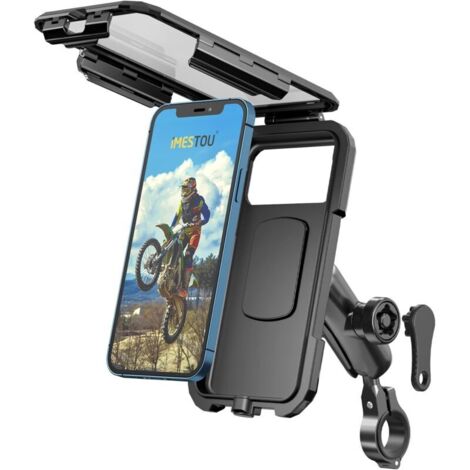 Support Moto Anti-Vol Étanche – Rotule 720°, Guidon 5.5"-6.8", Aluminium, Sécurisé (1/5)