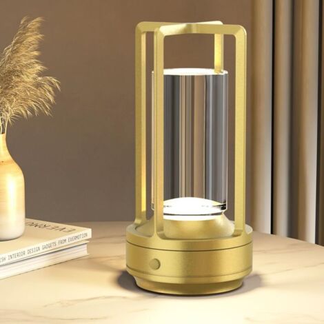 2000mAh lampe de table sans fil rechargeable usb, lumiere bureau LED tactile, 3 températures de couleur, luminosité réglable, pour chevet, camping, interieur, exterieur, terrasse, restaurant (1/5)