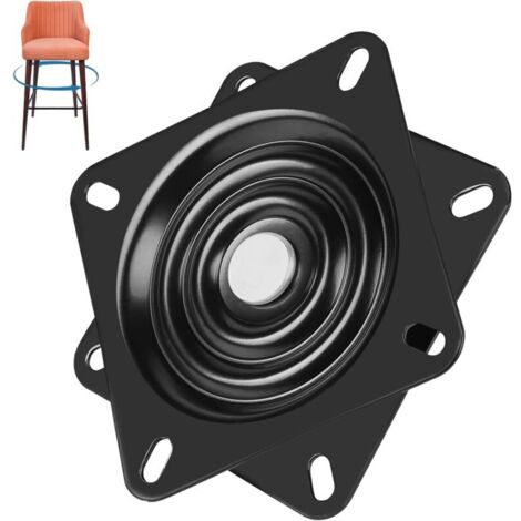 (6 inch)Table Tournante de Chaise Pivotante, Plateau Tournant Roulement à Billes, 153x153x22 mm, Max 250kg, Plateau Tournant à Roulement à Billes à 360 °, pour Tabourets Tables Étagères TV (1/5)