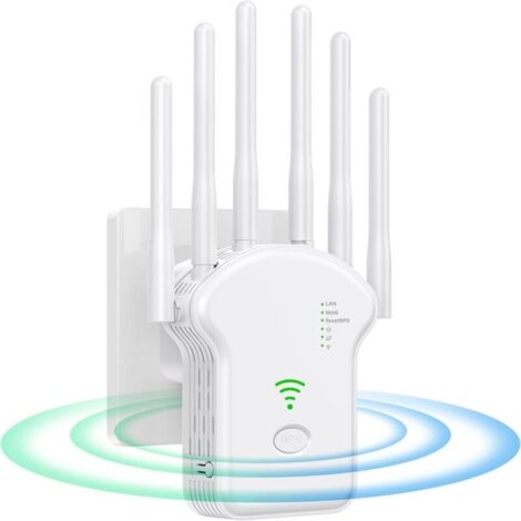 Répéteur WiFi Puissant 1200Mbps - Amplificateur 5GHz & 2.4GHz, Compatible avec Toutes Box Internet (1/5)