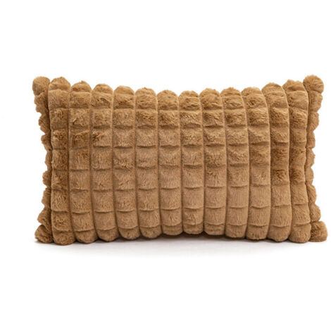 Lot de 2 taies d'oreiller de Noël, 30x50 cm, en peluche, décoratives pour canapé, lit, salon. (1/4)