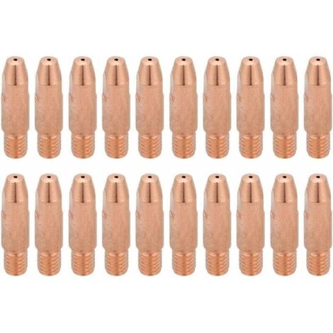 20 Pcs Plasma Consommable Buse de Coupe Pointe De Contact En Cuivre M6 pour Binzel 24KD MIG/MAG Torche De Soudage 0.8mm
