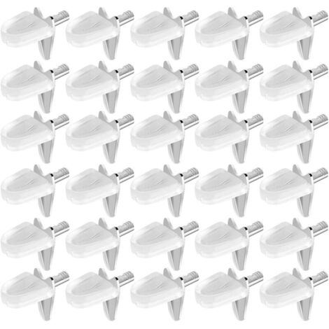 30 pcs Goupilles de Support d'Étagère, Cheville de Support Étagère pour planche en Bois ou en Verre - Armoire de Cuisine Rangement Mural Bibliothèque (Trou de Forage 3 mm) (1/5)
