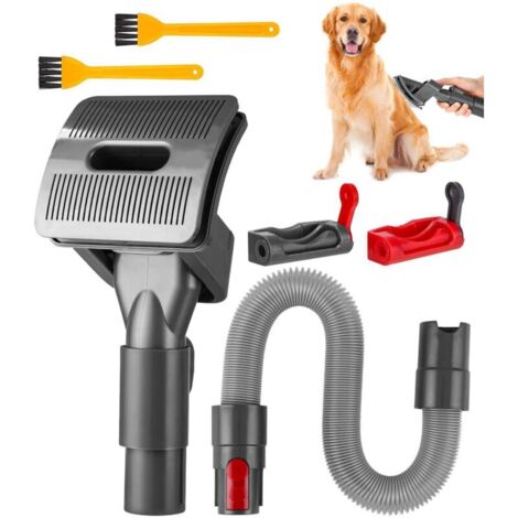 Brosse Poils Chat et Chien pour Aspirateur Dyson V15 V11 V10 V8 V7,Avec 1 tuyau d'extension et Adaptateur,2 verrou de déclenchement,2 pinceaux (1/5)