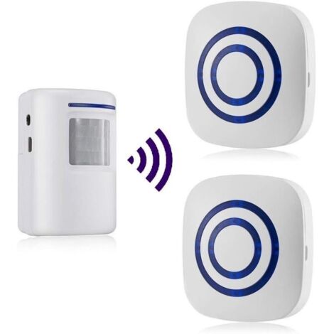 Détecteur de Mouvement Alarme, Sirène Détecteurs de Mouvement Infrarouge Sensor Alarme sans Fil (1/5)