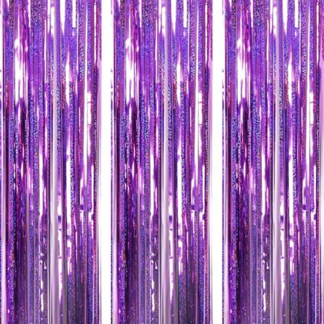 3 Pack(200x100CM) Rideaux Métalliques à Franges Décoration de Fenêtre et Porte pour Fête, Anniversaire, Événement Spécial (1/5)