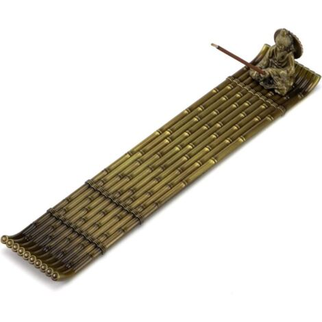 Porte Encens de Métal Support Encensoir Radeau de Bambou Support Bâtons d Encens avec Collecteur de Cendres pour Décor De Bureau à Domicile, Yoga, Méditation (1/5)