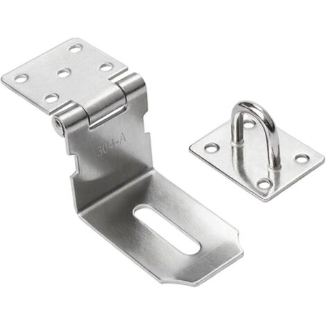 Crémotage de 4 pouces, verrouillage de cadenas en acier inoxydable à 90 degrés, verrou pour l'armoire, la porte, la fenêtre, le tiroir et la boîte rangement (1/5)