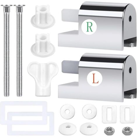 Kit De Fixation Abattant WC Universel - Métal Siège De Toilette Accessoires De Remplacement Pour Installer et Fixer Les Sièges (1/5)