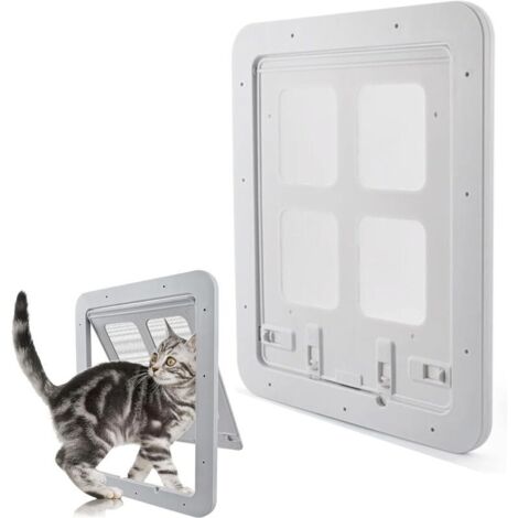 (24 cm x 29 cm) Blanc,Chatiere pour Moustiquaire Chattiere Porte Chat Facile à Installer Esthétique et sans Bruit Moustiquaire Porte Chat (1/5)