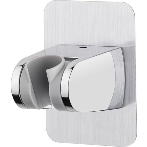 Support de pommeau de douche sans perçage adhésif 3M Support de douche réglable (45°), support de douche universel, douchette à main, support de dou (1/5)