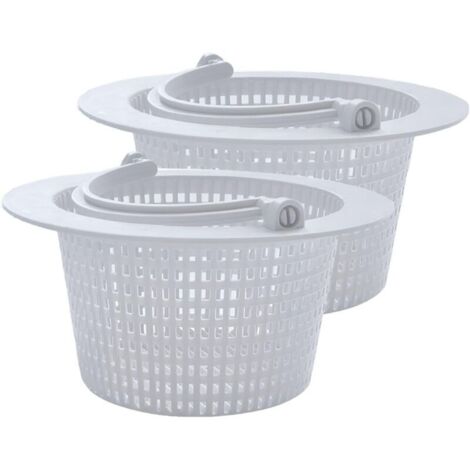 Ensemble de 2 paniers d'écumoire de 16 cm, panier de remplacement pour panier d'écumoire standard, panier filtrant avec poignée pour le nettoyage de la piscine (1/5)