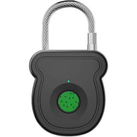Cadenas intelligent à empreintes digitales, serrure sans clé rechargeable USB-C avec 20 utilisateurs et reconnaissance de 0,5 s pour bagages (1/5)