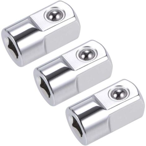 Lot de 3 Adaptateurs Réducteurs 1/4" à 1/2" Acier CR V, Raccords Mâles et Femelles pour Outils de Mécanique (1/4)