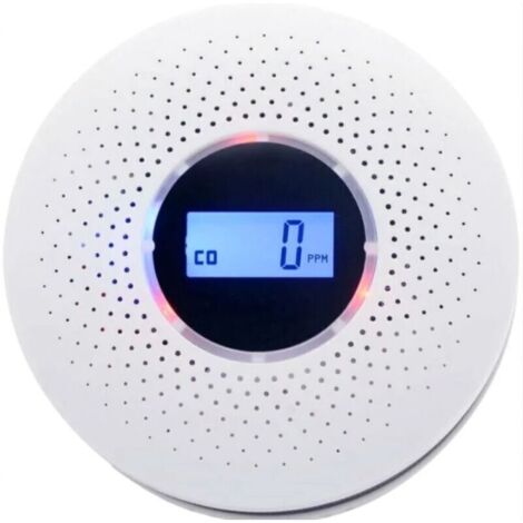 Détecteur Fumée et Monoxyde de Carbone 2 en 1 Protection Incendie et Sécurité CO, Alerte Sonore et Visuel pour Maison (1/4)
