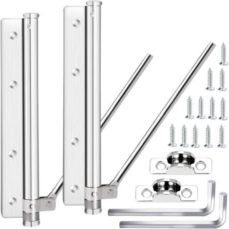 2 Porte Closers, Ferme Porte Automatique, Ferme Porte à Ressort, Ferme Porte en Acier Inoxydable, Réglable Ferme Portes, Pour les Portes Intérieures et Extérieures Maison & Bureau & Hôtel(Max 40kg) (1/5)