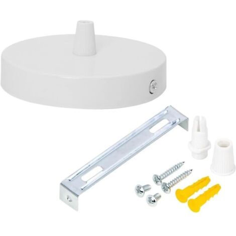Luminaire, pièce, Boîtier de Connexion en Métal, Abat Jour Rond 1 Trou, Rosette de Plafond, Pavillon Convient à Toutes les Lampes (100 mm x 20 mm) (1/5)