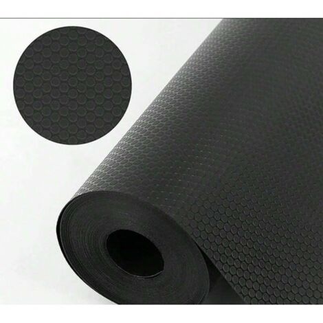 Tapis de tiroir imperméable Noir antidérapant 30 x 300 cm en Eva Découpable Non adhésif pour étagères, armoires, tiroirs, réfrigérateurs (1/5)