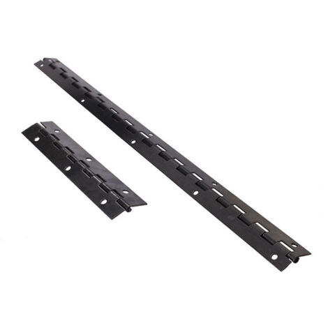 Lot 4 charnières piano inox noires 300x30x1mm, 48 vis incluses, pour portes armoires, bateaux, meubles (1/5)