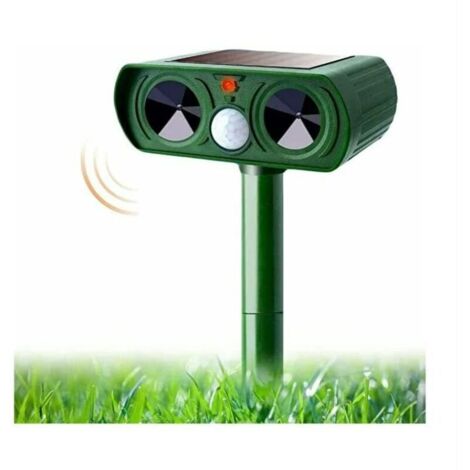 Répulsif pour animaux d'extérieur 1 pièce, lecteur flash et ultrasonique, chargé à l'énergie solaire, empêche les chiens, les rats et les pigeons, adapté à la pépinière de jardin (1/5)