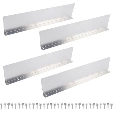 Lot De 4 Gouttières Droites en Aluminium pour Gouttières, Mini Gouttières pour Abris, Bande De Toit pour Gouttière, Gouttière pour Abri De Jardin Carport Terrasse (1/5)