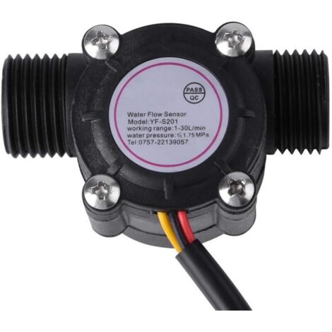 Capteur de Débit d'eau, Haute Précision G1 / 2 Capteur Débitmètre à Commutateur et Compteur 1 30L / Min (1/5)