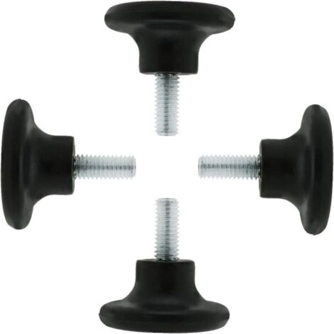 Pieds de nivellement réglables M8 x 15 x 27 mm, 4 pièces pour meubles, tables, bureaux Protègesol en métal, ajustable pour stabilité (1/5)