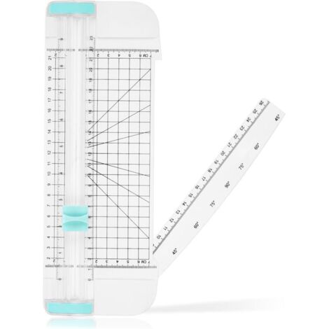 Massicot, Coupe Papier, Machine de Decoupe, Guillotine Portable Coupe Papier avec Sécurité Système, pour Coupon, Papier d'artisanat, Etiquette et Photo, Cartes (1/5)