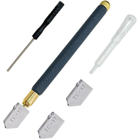 3mm-15mm Outil De Coupe De Verre,Coupe-Verre ,Outil De Coupe De Verre Avec Huile Coupe Verre,Coupe Verre Professionnel,Coupe-Verre Métal Stylo De Coupe Ensemble D'outils,Professionnel Glass Cutter Kit (1/5)